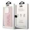 Karl Lagerfeld KLHCP15L3DMBKCP iPhone 15 Pro 6.1" Pink Hardcase 3D Rubber Glitter Logo