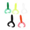 50 Pcs 5 Colors Double Tail Soft Rubber Artificial Fishing Lures Baits Fish Tackle Accessories Kit