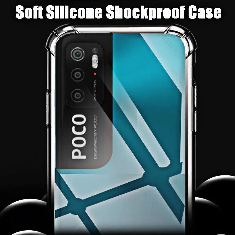 Für Xiaomi Poco M3 Pro 5G Telefon Soft Case HD Transparent für Xiaomi Poco M3Pro 5g 6,5" M2103K19PG Stoßfest Anti-Scratch Abdeckungen