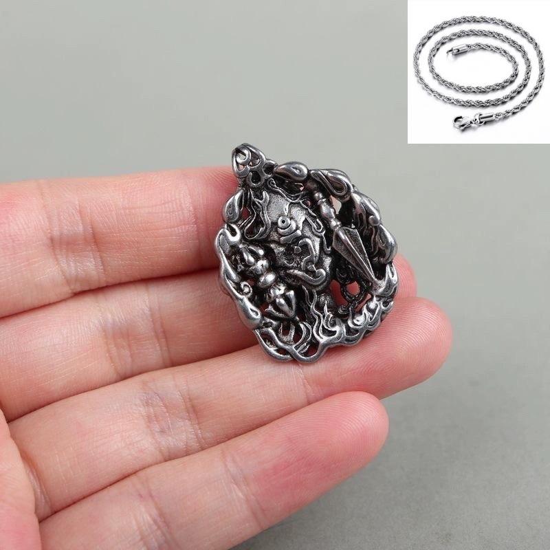 Nine-headed Flame Iron Scorpion Buddha Bead Necklace Pendant Tiantie Hardware Niang Pulling Iron Scorpion Body Protection Pendant
