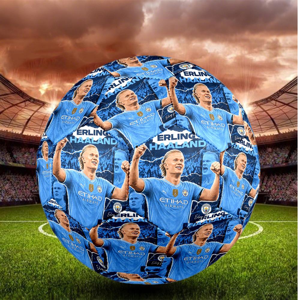 Erling Haaland Taglia 5 Pallone da Calcio Pallone da Calcio ad Alta Elasticità Per Competizioni all'Aperto Allenamento Quotidiano Gioco