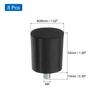 uxcell 8-Piece Thread Adjustable Leveling Feet, 1.02" x 1.26" Rubber Furniture Feet with M6 x 10mm Studs, Table Chair Feet Floor Protector, Black