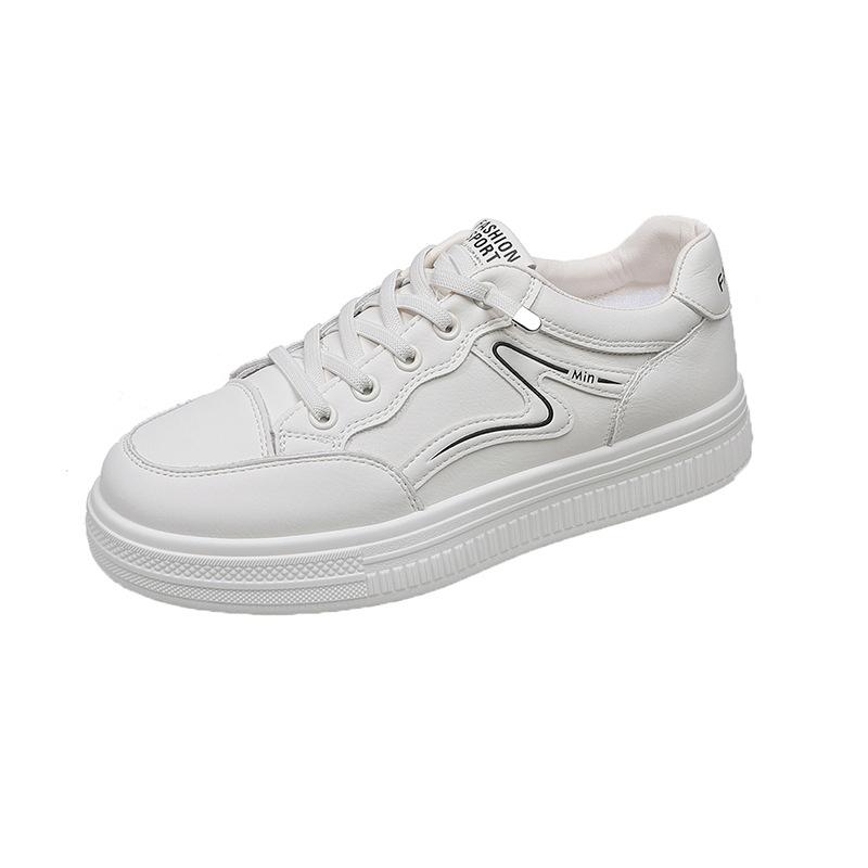 Dexun Little White Shoes Women's Spring 2025 New Popular Versatile Student Flat-soled Sports Shoes Soft-soled Casual Board Shoes