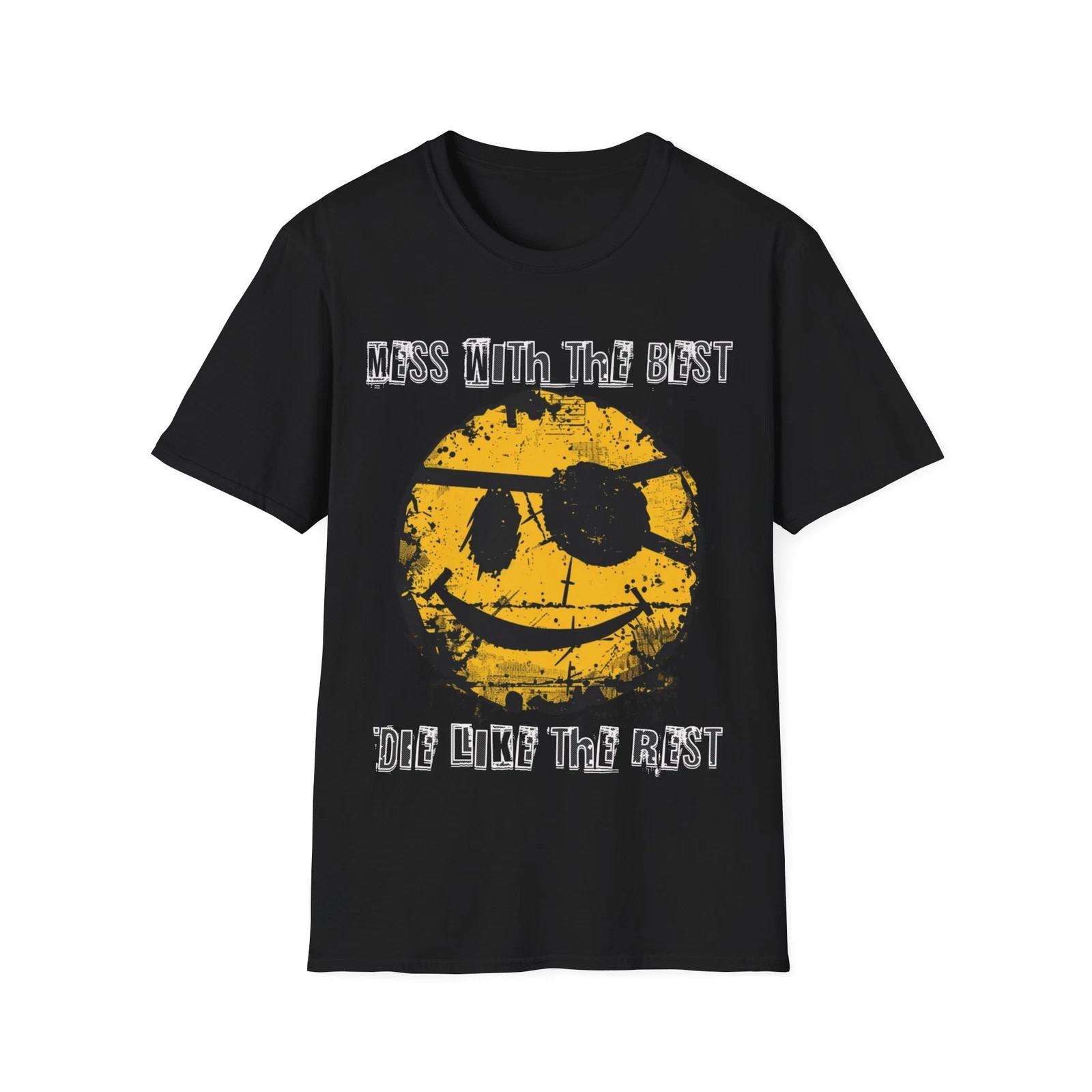 Hackers T-Shirt Punk T-Shirt Anarchy T-Shirt Hacker Shirt Smiley Face Shirt XXL