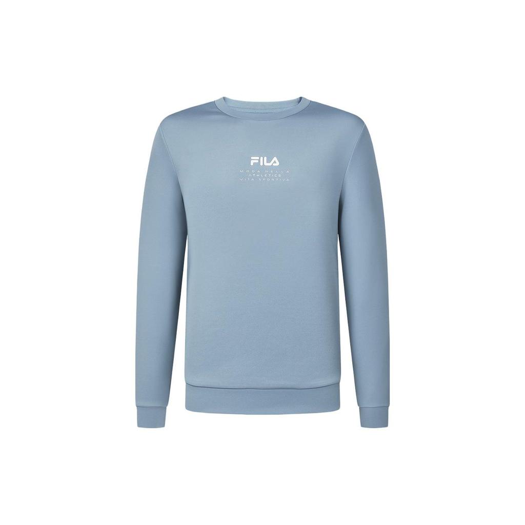 FILA Solid Color Fitness Pullover Hoodie Men hoodies Star-Gray-Blue A11M411206F-BU