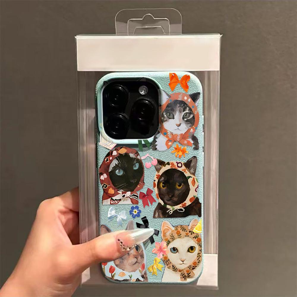 Funny Cat Phone Case For Iphone 17 17E 16E 15 Pro Max 12 14 11 16 13 Transparent Ultra-Thin Protective Shell Coque