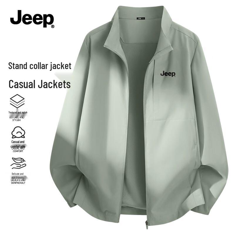 JEEP Men s Lightweight Breathable Stand-Collar Jacket 3XL