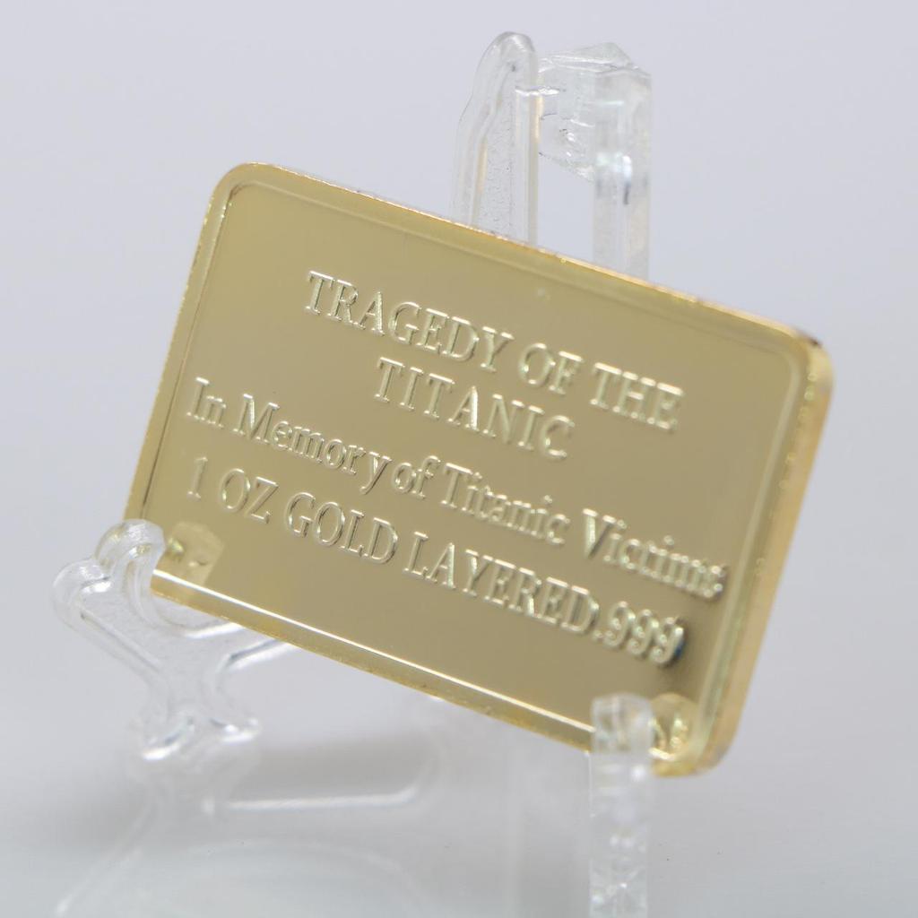 Titanic Vergoldeter Streifen, Gedenkblock zum 100. Jahrestag, Gold- und Silbermünzen, Sammlerstücke, Kunstwerke