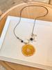 Spring & Summer Dopamine Fruit Slice Resin Drop Necklace – Women's Vacation Style Sweater Chain