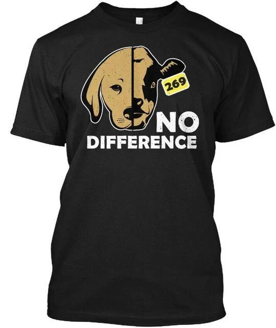 No Difference Dog Cow Vegan T shirt Made in the USA Size S to 5XL L