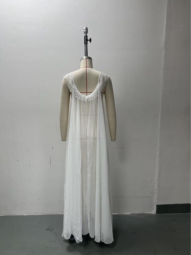 2025 Summer High-End Solid Color Long Dress for Europe and America