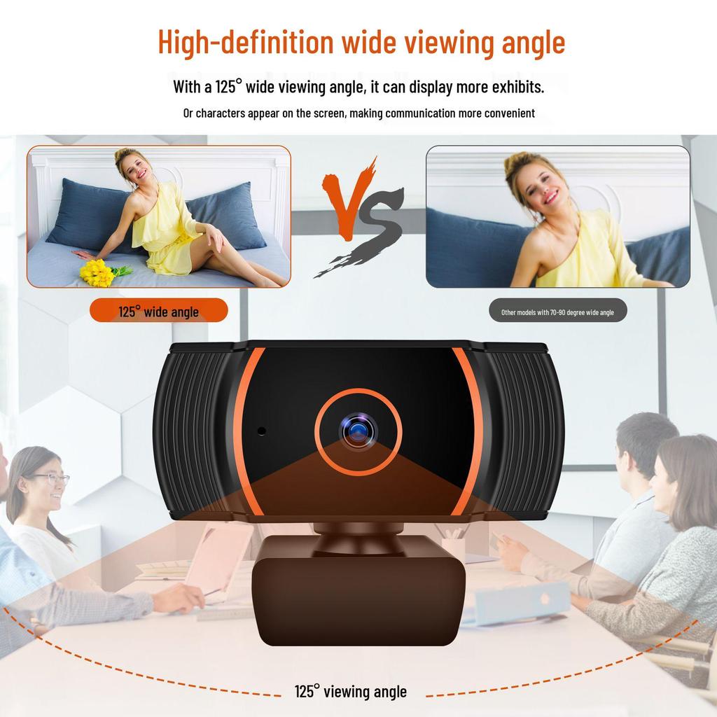 USB Camera with 720P/1080P/2K Resolution for Online Classes and Meetings, Featuring Optical Image Stabilization