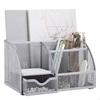 Mesh Pen Holder Multipurpose Sturdy 6 Compartments for Office Classroom Pens black