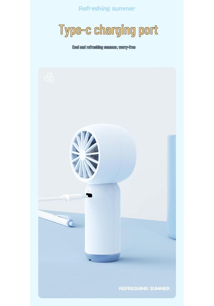 Mini Handheld USB Rechargeable Silent Fan - Perfect Portable Gift for Kids with Optional Custom Logo