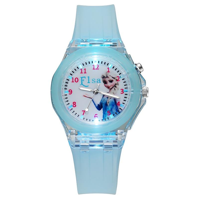 Popular Cartoon Led Silicone Kids Watch Girls' Night Light Glow Watch Wholesale