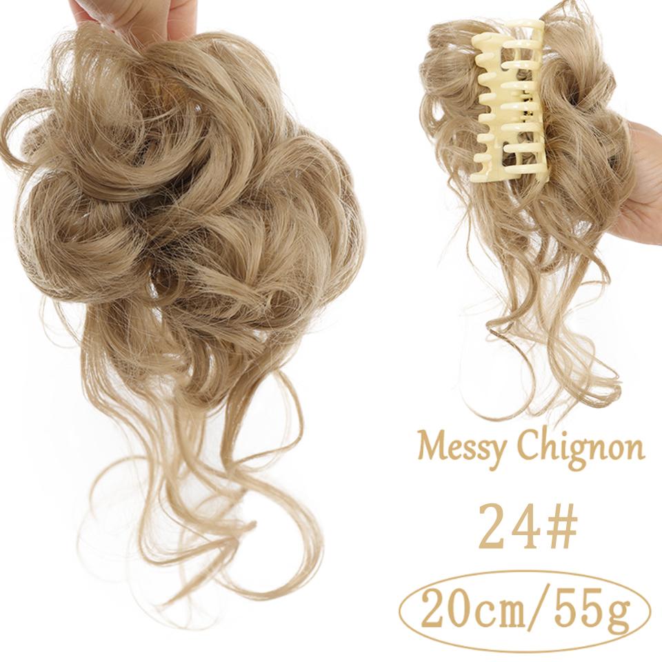 

Заколки для волос с грязными когтями, шиньоны, синтетические вьющиеся заколки для волос, термостойкие женские волосы, серые булочки, парики 20cm