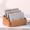 Solid Beech Wood Business Card Holder Beech Memo Counter Desk Display Stand  Home Office