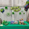 Green Happy Birthday Banner With White Letters, Swallowtail Design Hanging Signs Party Decorations