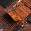 Classic Vertical Brown Leather Men's Wallet RFiD Beltimore D36