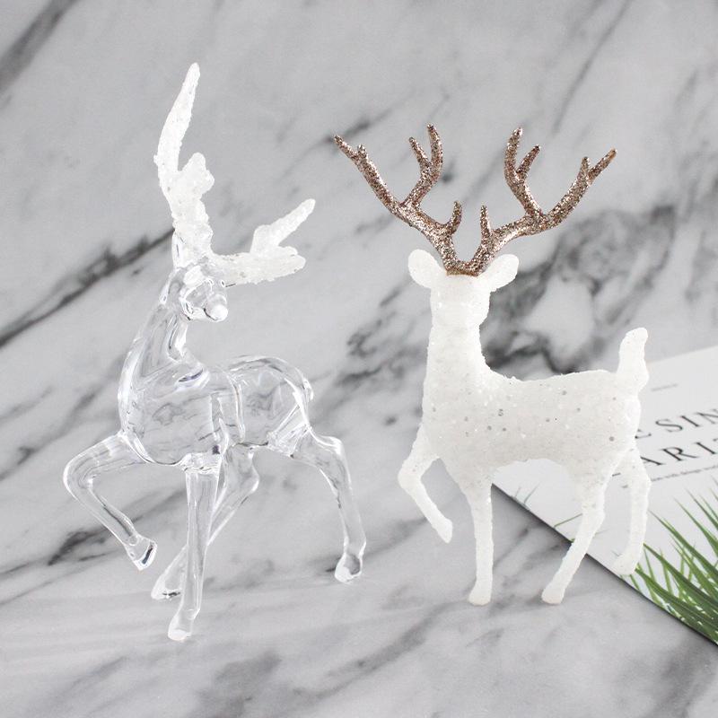 Glitter Reindeer Cake Toppers for Christmas & Birthday Decoration