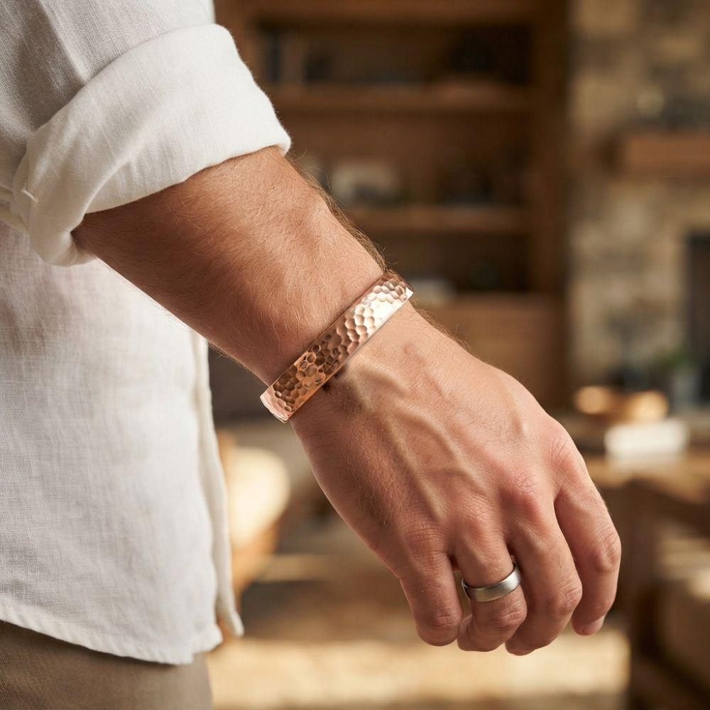 Waterproof Copper Bracelet Adjustable Bangle Jewelry Durable Unisex Bracelet Casual Outfits