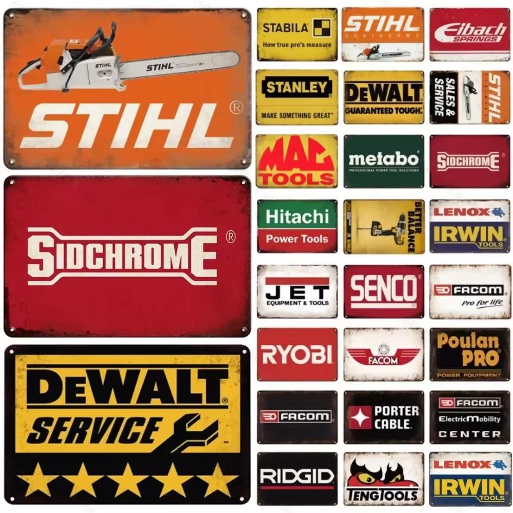 Retro Tool Stihl Brand Metal Sign Vintage Style Plate Plaque Great for Rustic Wall Decor Enhancement in Man Cave Home Garage