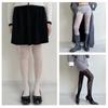 Women Girls Japanese Style Hollowed Out Mesh Tights Stockings Elegant Plaids Jacquard Pattern Fishnet Pantyhose Hosiery