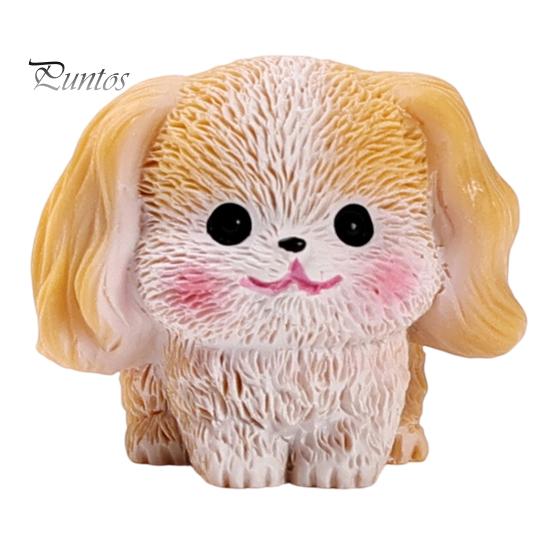 Mini Resin Animal Figurines 2Pcs Dog Figurines, Cute Puppy Miniature Figures, Small Micro Landscape Accessories Ornaments for Landscape, DIY