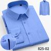 Men's Bamboo Fiber Long Sleeved Wrinkle-Free Comfortable Breathable Fit Striped Solid Shirts Business Casual Blouses Plus Sized
