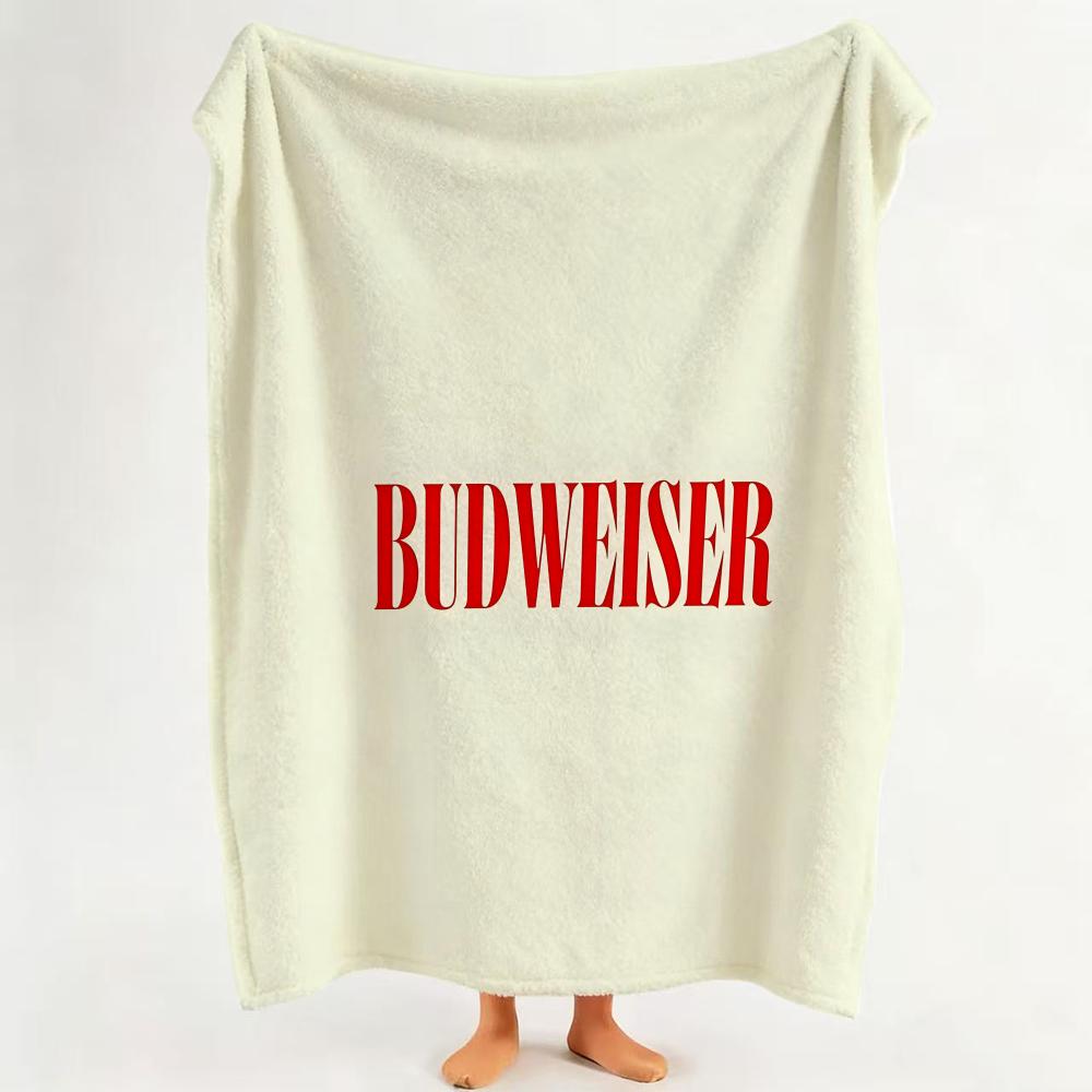 

Drink B Budweiser Throw hot Flannel Throw Blanket Suitable for Sofa Living Room Bedroom soft 75cmx90cm