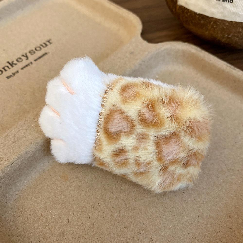 

Leopard Print Cat Paw Hairpin Creative Shape Material Hair Clip for Forehead Bangs Funny Cat Paw Bang Clip Side Bangs Styling жовтий