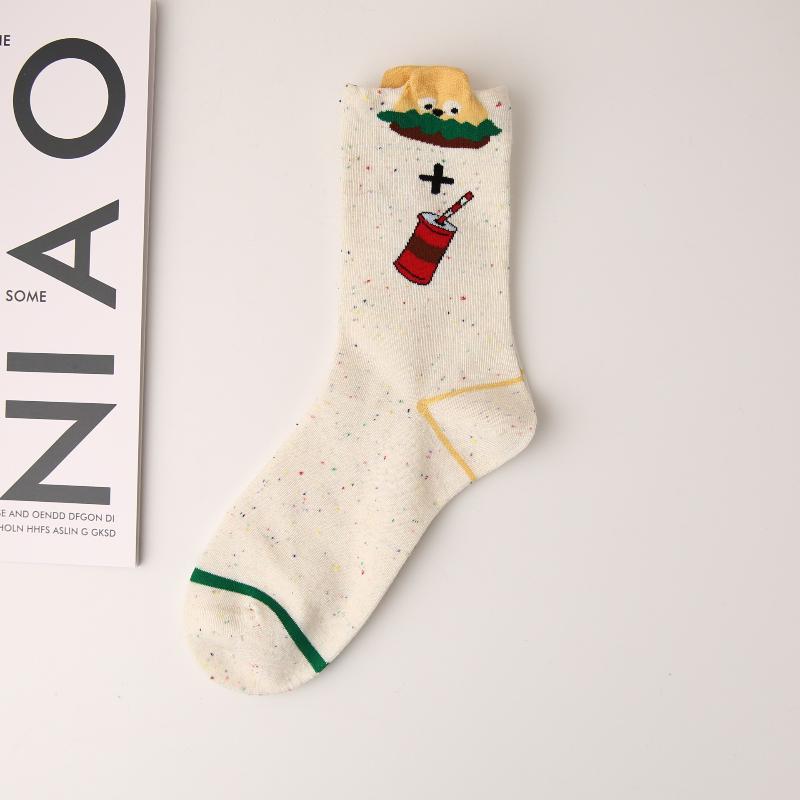 

Кавайные мультяшные носкиженские Девушки Теплые Высококачественные Носки средней длины Мягкие Удобные Хлопковые носки