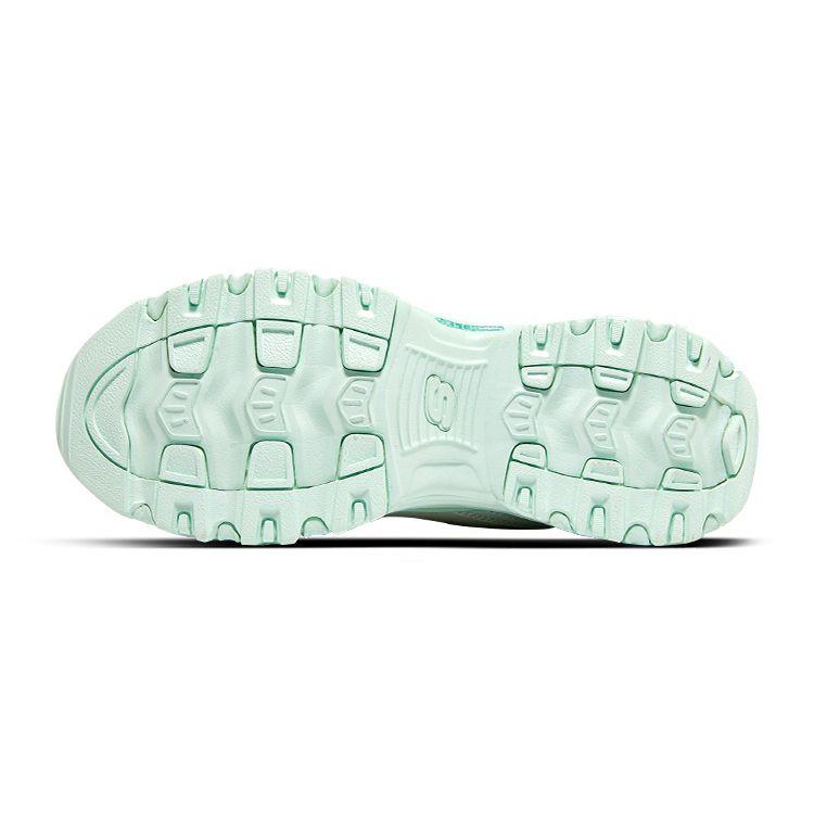 Skechers DLites 1.0 Ice Cream Bear Lime Paradise Fabric Breathable Durable Shock Absorption Low Top Dad Shoes Women Sneakers Tiffany-Green 896192-WMT