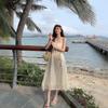 Heavy Industry Embroidery Jacquard Suspender Dress Women's Summer New Gentle Sweet First Love Dress Holiday Style Long Dress