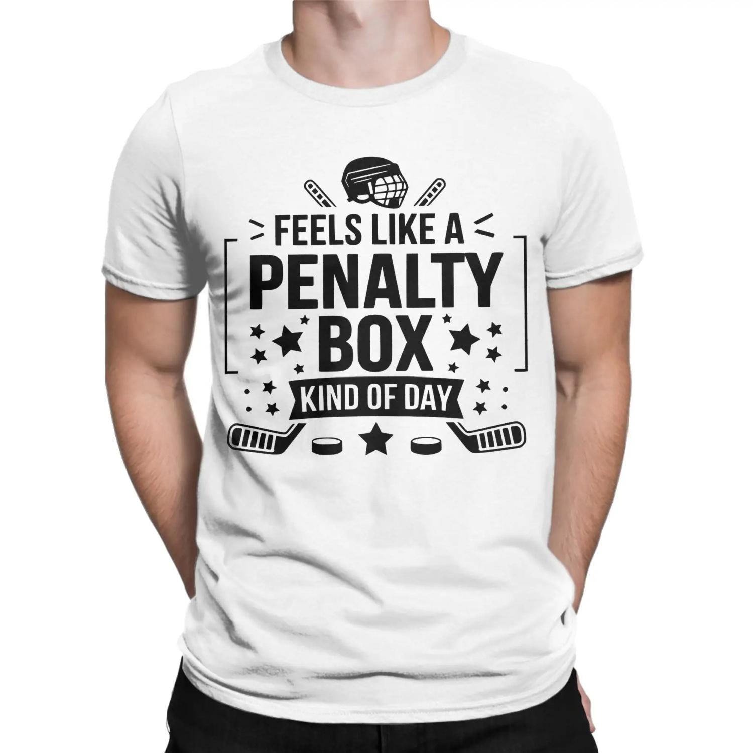 Leisure Feels Like A Penalty Box Kind Of Day T-Shirts Men Round Collar Cotton T Shirt Heated Rivalry Tee Shirt Birthday Clothes S чёрный