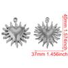  3pcs/Lot Vintage Stainless Steel Smiley Sun Moon Pendant Stainless Steel DIY Pendant Necklace Handmade Accessories