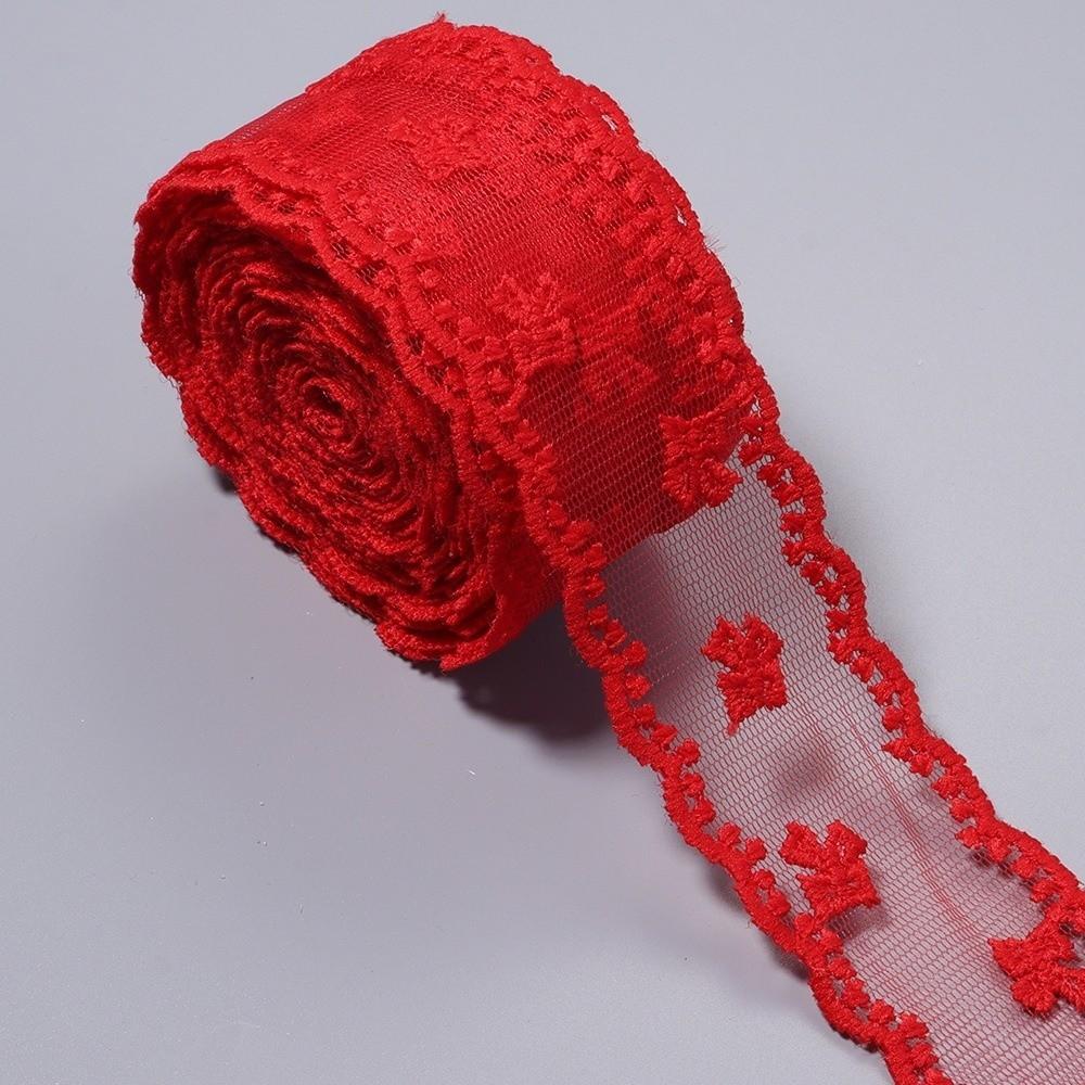 5Yards 4cm Width Lace Trim Ribbon 5 Yards Length Ribbon Trim Hollow Lace Ribbon Clothes Sewing