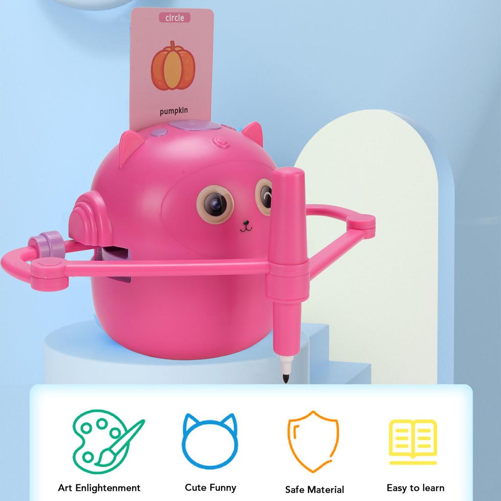 Smart Drawing Robot Educational Interactive Drawing Machine Painting Learning Toy with 2 Pens 100 Sheets Cards Painting Robot