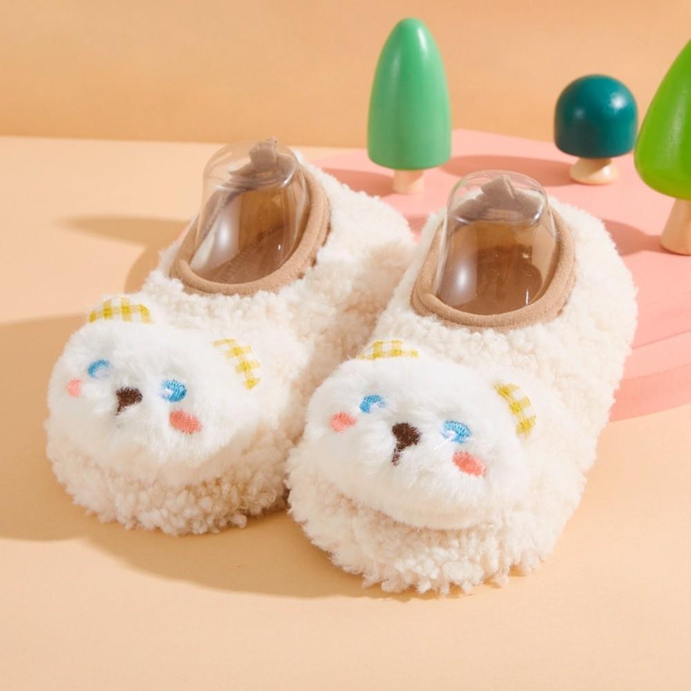 Thickened Kids Plush Slippers Cartoon Indoor Home Slippers New Baby Floor Socks Indoor Use