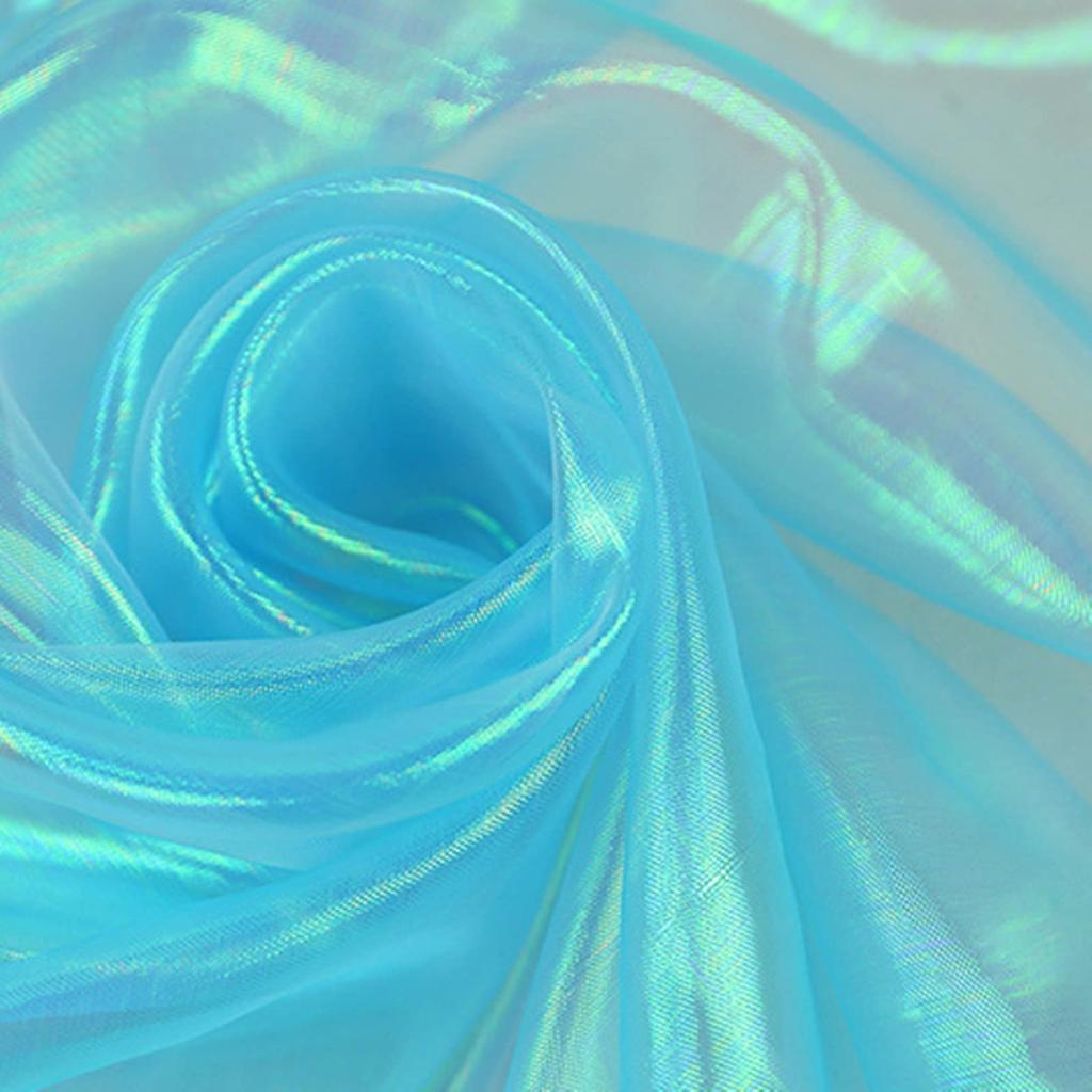KINOKINO Organdy Fabric Aurora Plain Cloth Handmade Crafts Blue Width 150cm Length (Sky Approx. Approx. 3m)