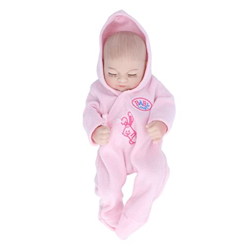 10-inch Reborn Baby Doll, Soft Silicone Reborn Doll with Delicate Face, Comes with Pajamas, Washable, Realistic Baby Doll Toy, 10-inch, Closed Eyes, P