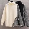 Autumn Winter New Women Fashion Casual Big Plus Size Vintage Loose Long Sleeve Knitted Sweater Top M-4XL