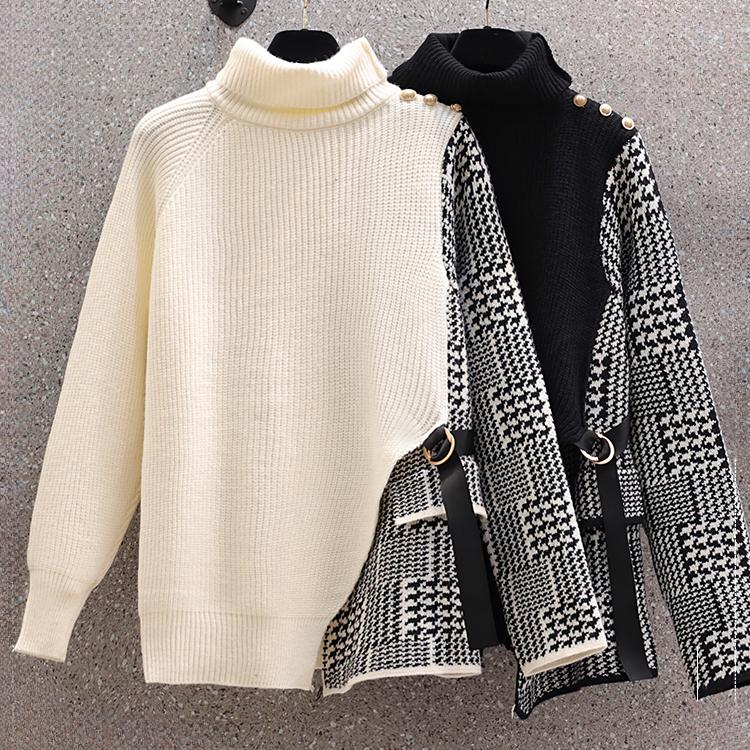 Autumn Winter New Women Fashion Casual Big Plus Size Vintage Loose Long Sleeve Knitted Sweater Top M-4XL