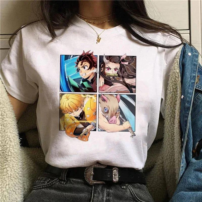 Demon Slayer Fashion Cotton T-shirt Unisex Kimetsu No Yaiba Nezuko T-shirt Unisex Tanjirou T-shirt  Anime Unisexga Trendy T-shirt