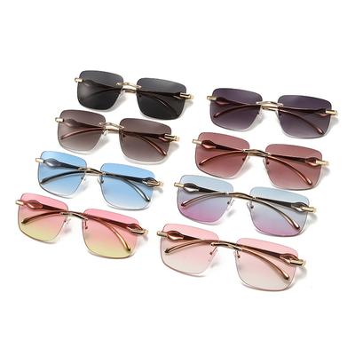Fashion New Sunglasses Frameless Online Celebrity Street Shooting Driving Sunglasses Personalized High-grade Sunglasses.