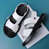 Fashion Dual-Purpose Mens Slides Classic Leather Quick-Dry Slippers Comfortable Male Sandals New Arrival Beach Shoes Wading Aqua Shoes