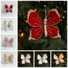 With Clip Christmas Butterfly Pendant Sparkling Holiday Decor  Home Decorations
