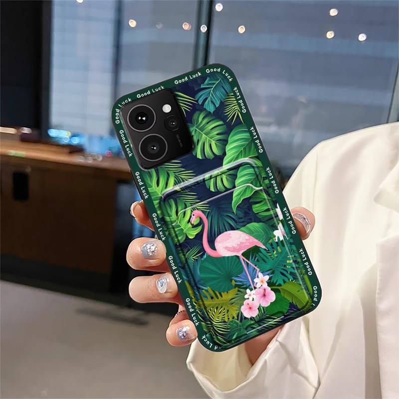Dirt-resistant Back Cover Phone Case For Nokia HMD Skyline Card Slot Soft Case Cute Protective Cover Waterproof Graffiti