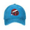 Deadpool Icon Santa Hat Christmas Unisex Women Baseball Cap  Distressed Denim Washed Hats Cap Outdoor Adjustable Snapback Hat