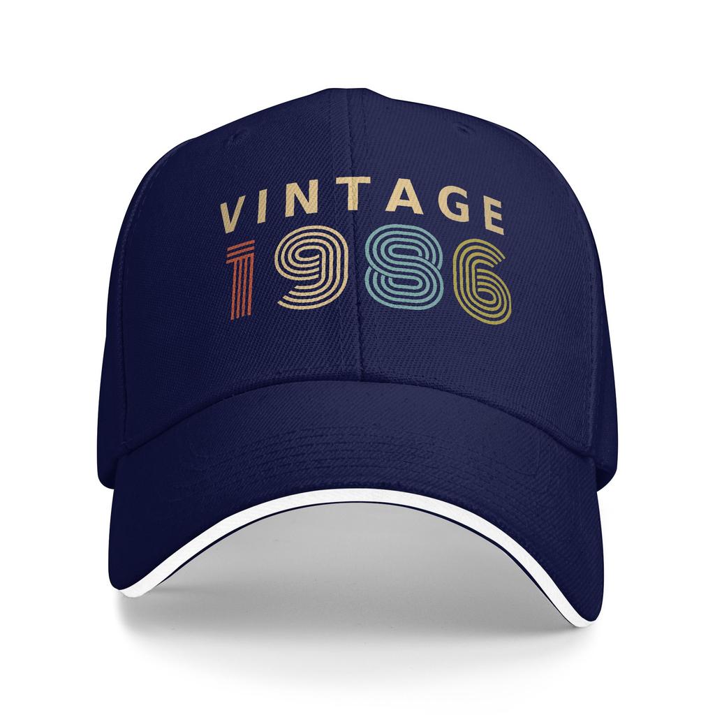 Vintage 1986 40th Birthday Sun Baseball Cap  Summer Y2k Cute Trucker Hat For Female Male Running Hippie Snapback Cap